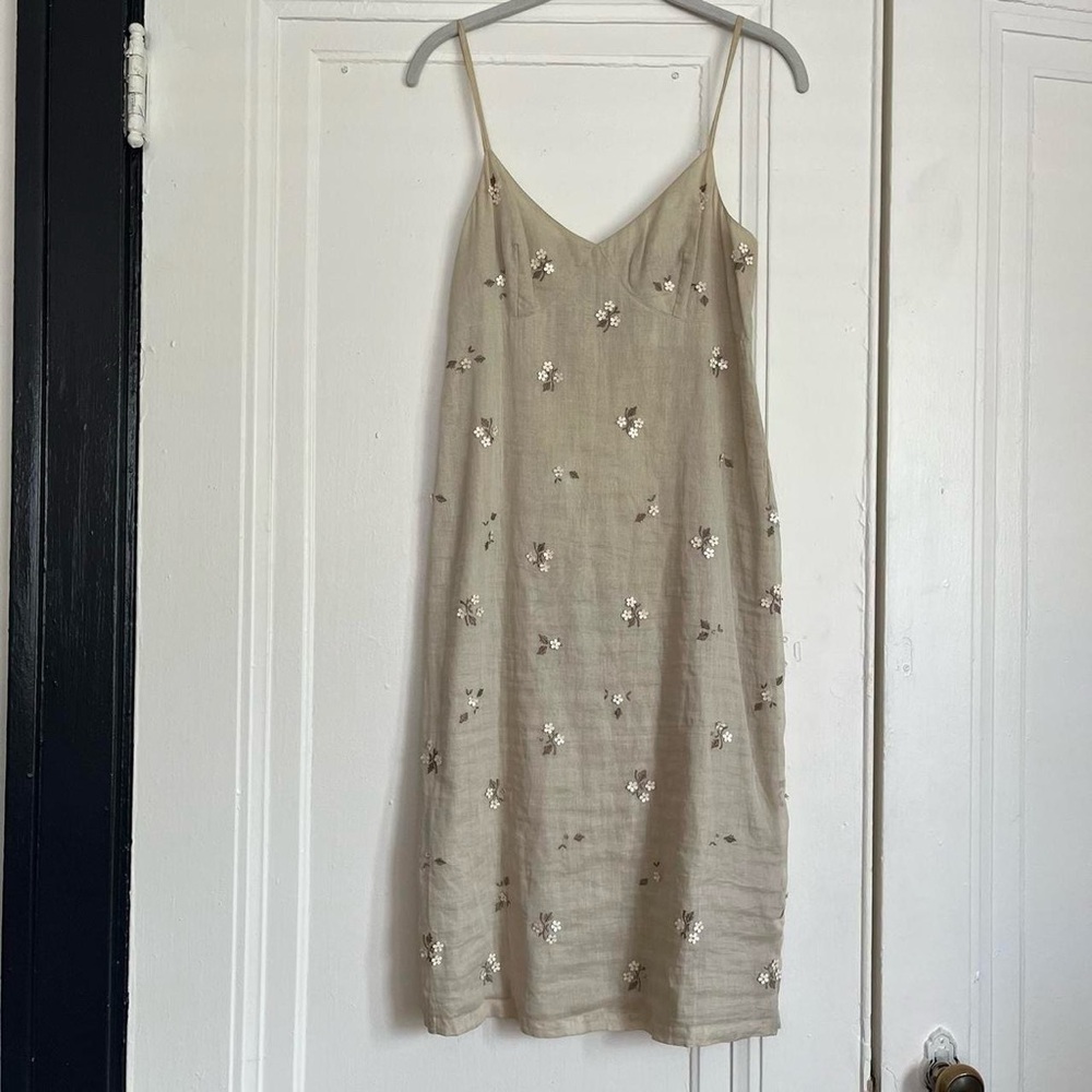 gorgeous beaded & embroidered Y2K French Connection midi dress